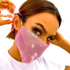 Light Pink Bling Mask 🌟2/$20🌟